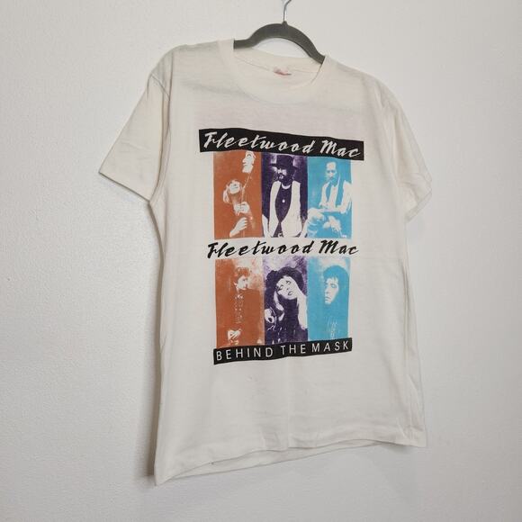 Vintage Fleetwood Mac XL Rayco Behind Mask Tour 1990 Shirt Single Stitch VTG - Picture 2 of 7